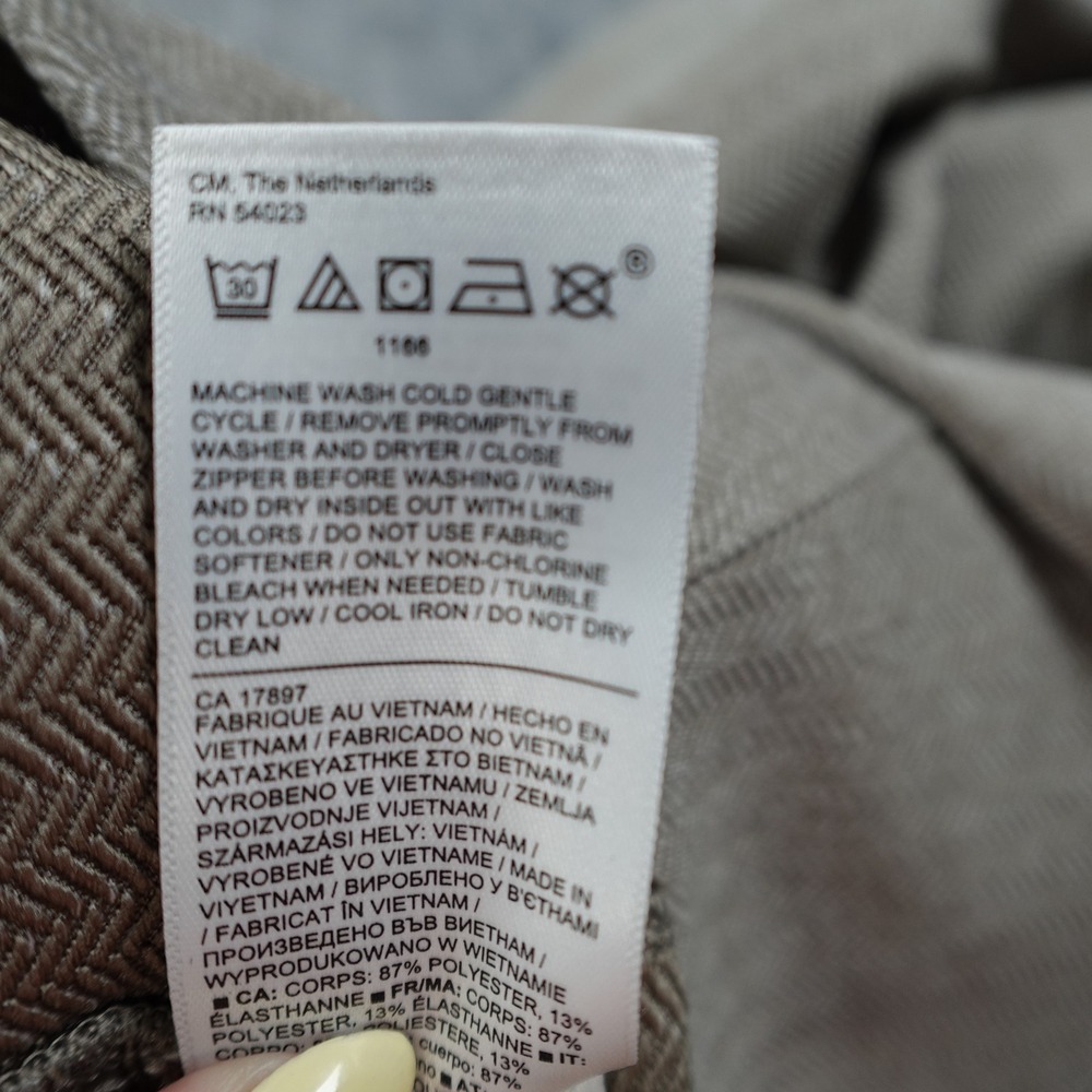 Athleta Pant Women Medium Brown Delancey Herringbone Flare Stretch Athleisure - Picture 10 of 13